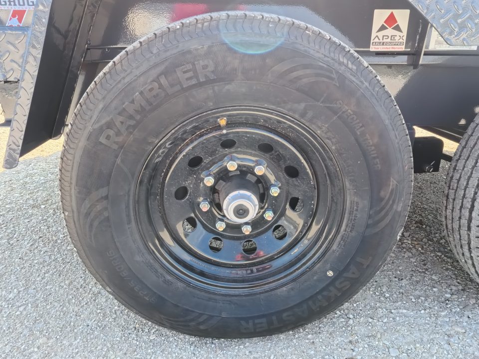New 2026 Iron Bull 83 x 14 DWB Dump Trailer with 2) 7K GVWR Straight Axles and 2) Fwd. Adj. Electric Brakes, Slide-In Aluminum Ramps and 10 Ply Tires