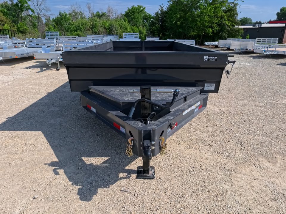 New 2026 Iron Bull 83 x 14 DWB Dump Trailer with 2) 7K GVWR Straight Axles and 2) Fwd. Adj. Electric Brakes, Slide-In Aluminum Ramps and 10 Ply Tires