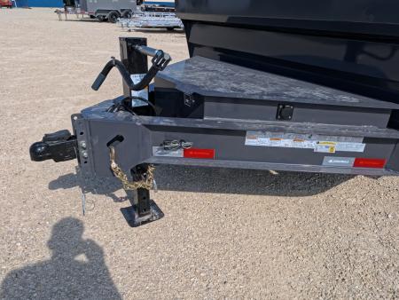 New 2026 Iron Bull 83 x 14 DWB Dump Trailer with 2) 7K GVWR Straight Axles and 2) Fwd. Adj. Electric Brakes, Slide-In Aluminum Ramps and 10 Ply Tires