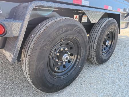 New 2026 Iron Bull 83 x 14 DWB Dump Trailer with 2) 7K GVWR Straight Axles and 2) Fwd. Adj. Electric Brakes, Slide-In Aluminum Ramps and 10 Ply Tires