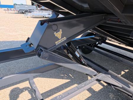 New 2026 Iron Bull 83 x 14 DWB Dump Trailer with 2) 7K GVWR Straight Axles and 2) Fwd. Adj. Electric Brakes, Slide-In Aluminum Ramps and 10 Ply Tires