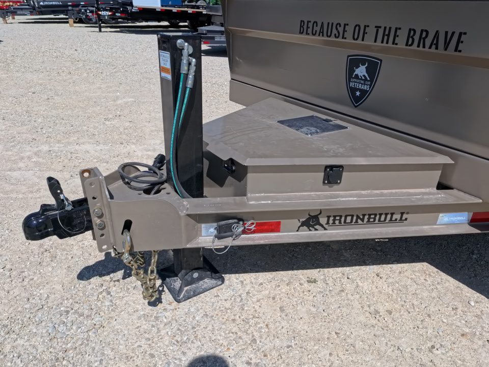 New 2026 Iron Bull 83x14 DTB Sniper Series Dump Trailer w/2-7K Straight Axles, Elec. Brakes, Hydraulic Jack , Spare Tire, Solar Panel Charger and More!
