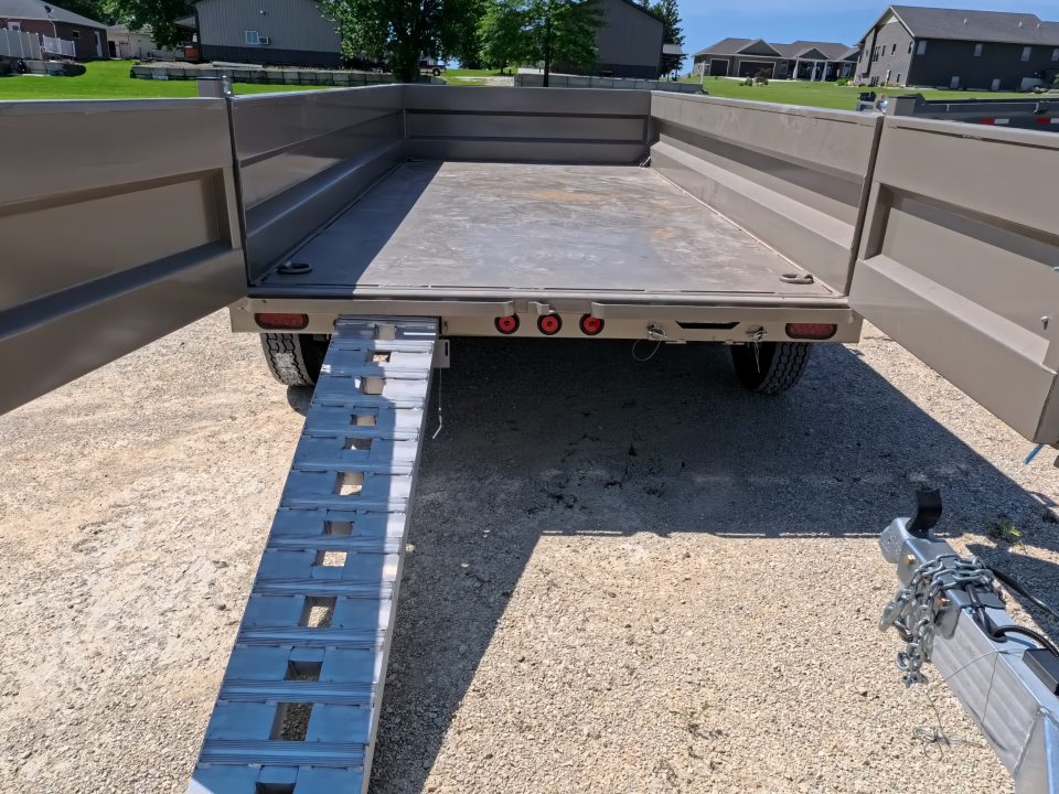 New 2026 Iron Bull 83x14 DTB Sniper Series Dump Trailer w/2-7K Straight Axles, Elec. Brakes, Hydraulic Jack , Spare Tire, Solar Panel Charger and More!