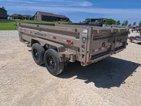 New 2026 Iron Bull 83x14 DTB Sniper Series Dump Trailer w/2-7K Straight Axles, Elec. Brakes, Hydraulic Jack , Spare Tire, Solar Panel Charger and More!