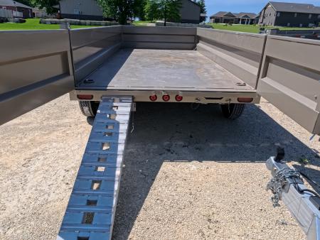 New 2026 Iron Bull 83x14 DTB Sniper Series Dump Trailer w/2-7K Straight Axles, Elec. Brakes, Hydraulic Jack , Spare Tire, Solar Panel Charger and More!