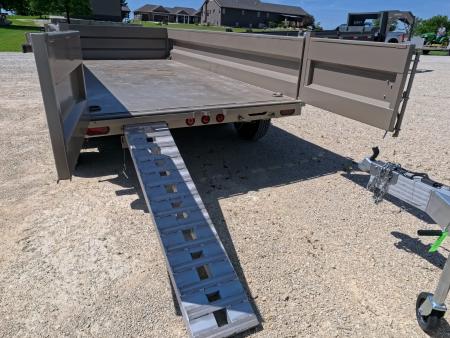 New 2026 Iron Bull 83x14 DTB Sniper Series Dump Trailer w/2-7K Straight Axles, Elec. Brakes, Hydraulic Jack , Spare Tire, Solar Panel Charger and More!