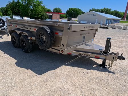 New 2026 Iron Bull 83x14 DTB Sniper Series Dump Trailer w/2-7K Straight Axles, Elec. Brakes, Hydraulic Jack , Spare Tire, Solar Panel Charger and More!