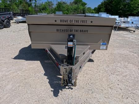 New 2026 Iron Bull 83x14 DTB Sniper Series Dump Trailer w/2-7K Straight Axles, Elec. Brakes, Hydraulic Jack , Spare Tire, Solar Panel Charger and More!