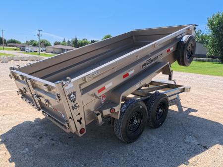 New 2026 Iron Bull 83x14 DTB Sniper Series Dump Trailer w/2-7K Straight Axles, Elec. Brakes, Hydraulic Jack , Spare Tire, Solar Panel Charger and More!