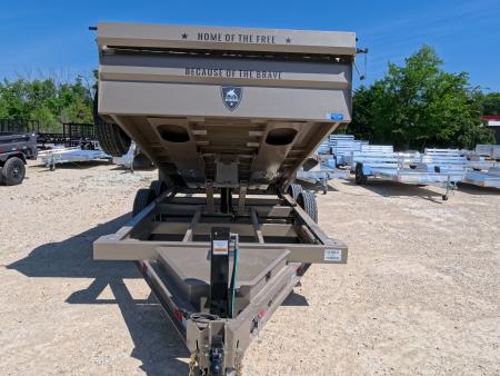 New 2026 Iron Bull 83x14 DTB Sniper Series Dump Trailer w/2-7K Straight Axles, Elec. Brakes, Hydraulic Jack , Spare Tire, Solar Panel Charger and More!