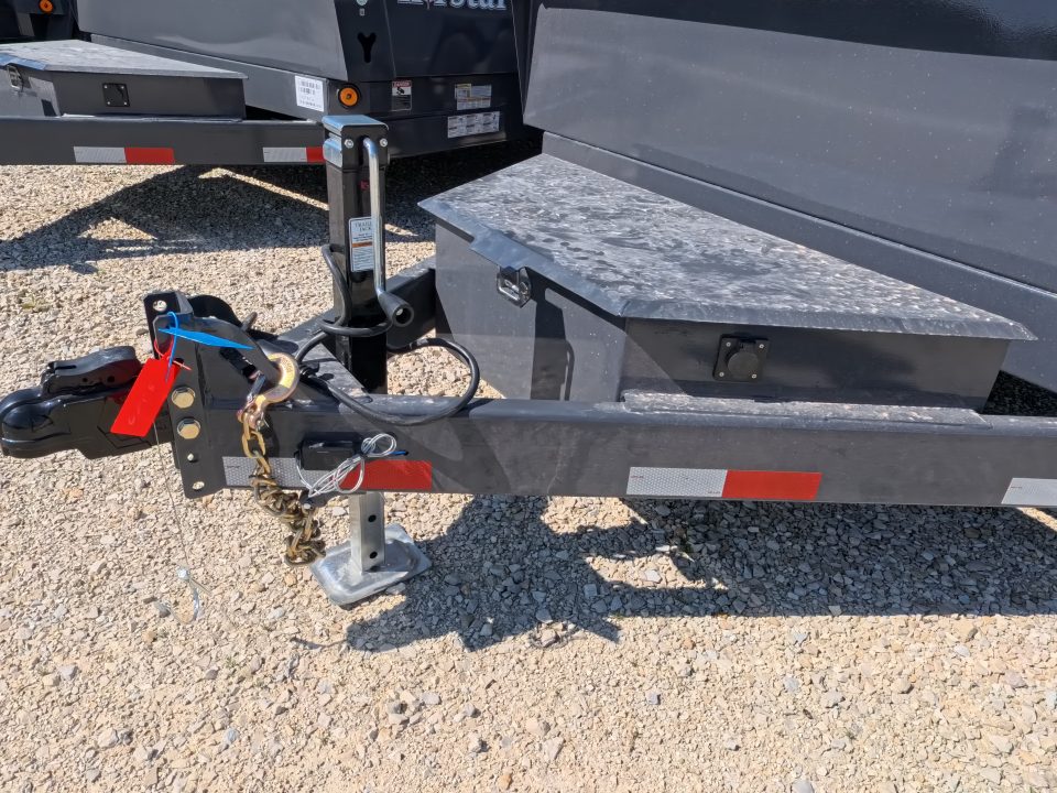 New 2027 Norstar 72 x 12 DCB Dump Trailer with 10K GVWR, Slide-In Ramps, Double Rear Swing Out Doors, 8 Ply Tires - Gray
