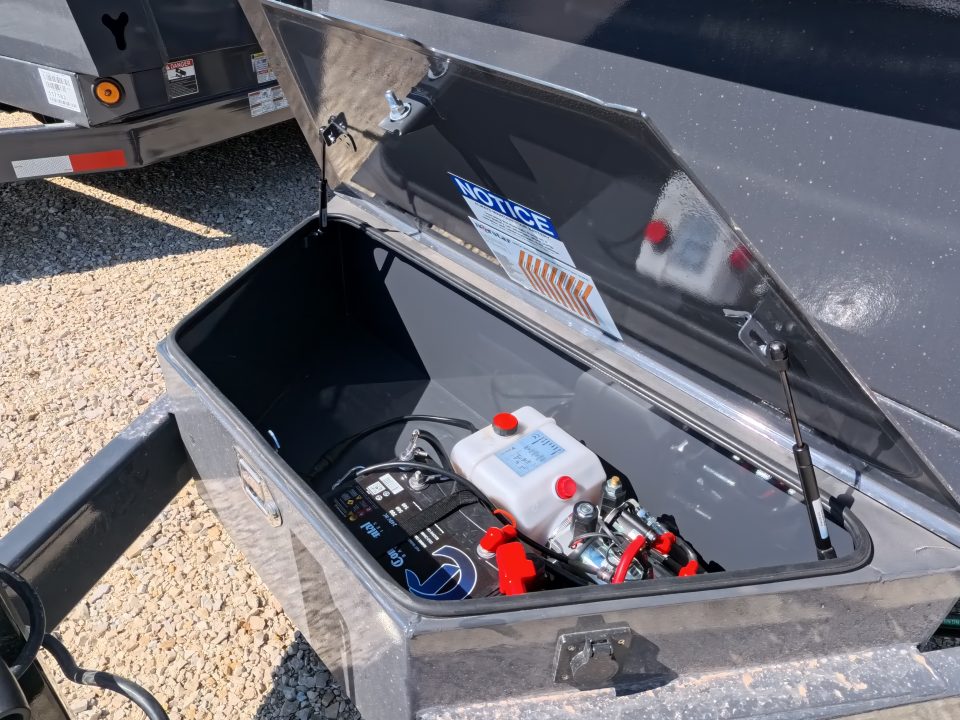 New 2027 Norstar 72 x 12 DCB Dump Trailer with 10K GVWR, Slide-In Ramps, Double Rear Swing Out Doors, 8 Ply Tires - Gray