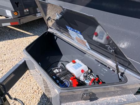 New 2027 Norstar 72 x 12 DCB Dump Trailer with 10K GVWR, Slide-In Ramps, Double Rear Swing Out Doors, 8 Ply Tires - Gray