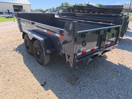 New 2027 Norstar 72 x 12 DCB Dump Trailer with 10K GVWR, Slide-In Ramps, Double Rear Swing Out Doors, 8 Ply Tires - Gray