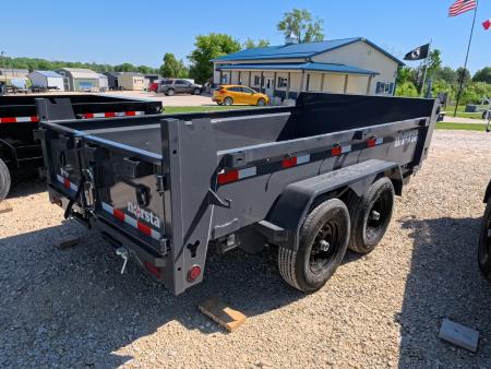 New 2027 Norstar 72 x 12 DCB Dump Trailer with 10K GVWR, Slide-In Ramps, Double Rear Swing Out Doors, 8 Ply Tires - Gray
