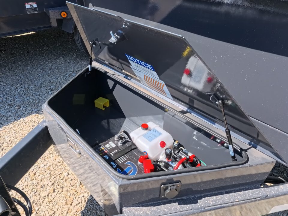 New 2027 Norstar 72 x 12 DCB Dump Trailer with 10K GVWR, Slide-In Ramps, Double Rear Swing Out Doors, 8 Ply Tires - Gray