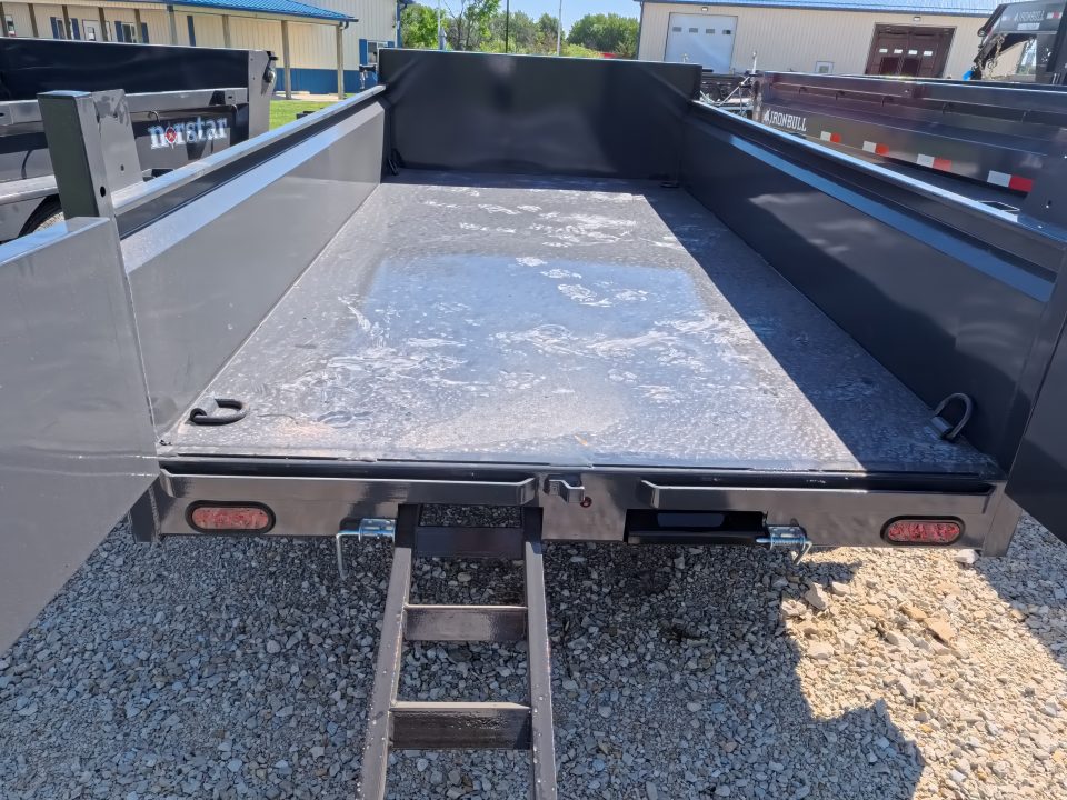 New 2027 Norstar 72 x 12 DCB Dump Trailer with 10K GVWR, Slide-In Ramps, Double Rear Swing Out Doors, 8 Ply Tires - Gray