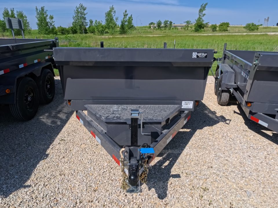 New 2027 Norstar 72 x 12 DCB Dump Trailer with 10K GVWR, Slide-In Ramps, Double Rear Swing Out Doors, 8 Ply Tires - Gray