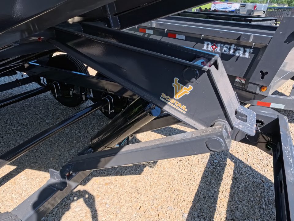 New 2027 Norstar 72 x 12 DCB Dump Trailer with 10K GVWR, Slide-In Ramps, Double Rear Swing Out Doors, 8 Ply Tires - Gray