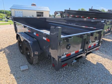 New 2027 Norstar 72 x 12 DCB Dump Trailer with 10K GVWR, Slide-In Ramps, Double Rear Swing Out Doors, 8 Ply Tires - Gray