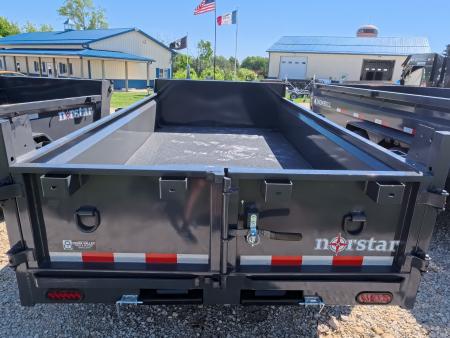 New 2027 Norstar 72 x 12 DCB Dump Trailer with 10K GVWR, Slide-In Ramps, Double Rear Swing Out Doors, 8 Ply Tires - Gray