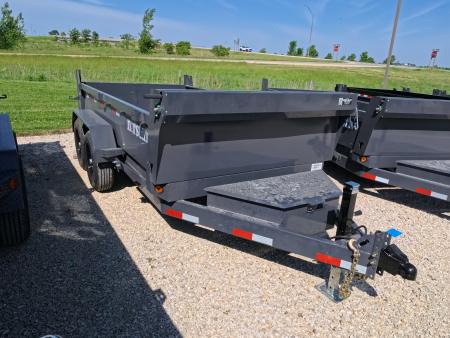 New 2027 Norstar 72 x 12 DCB Dump Trailer with 10K GVWR, Slide-In Ramps, Double Rear Swing Out Doors, 8 Ply Tires - Gray