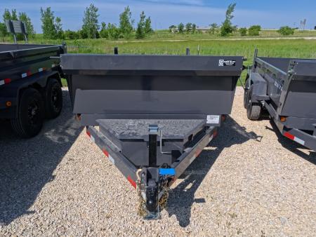 New 2027 Norstar 72 x 12 DCB Dump Trailer with 10K GVWR, Slide-In Ramps, Double Rear Swing Out Doors, 8 Ply Tires - Gray