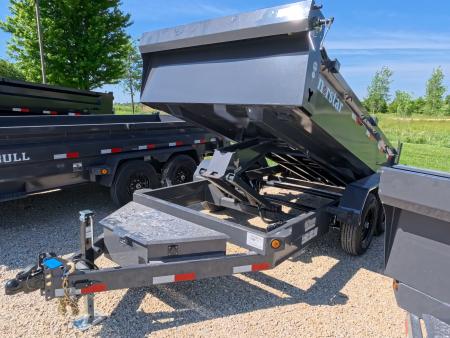 New 2027 Norstar 72 x 12 DCB Dump Trailer with 10K GVWR, Slide-In Ramps, Double Rear Swing Out Doors, 8 Ply Tires - Gray