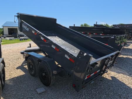 New 2027 Norstar 72 x 12 DCB Dump Trailer with 10K GVWR, Slide-In Ramps, Double Rear Swing Out Doors, 8 Ply Tires - Gray