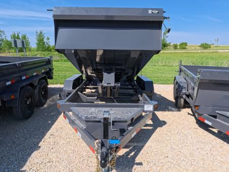 New 2027 Norstar 72 x 12 DCB Dump Trailer with 10K GVWR, Slide-In Ramps, Double Rear Swing Out Doors, 8 Ply Tires - Gray