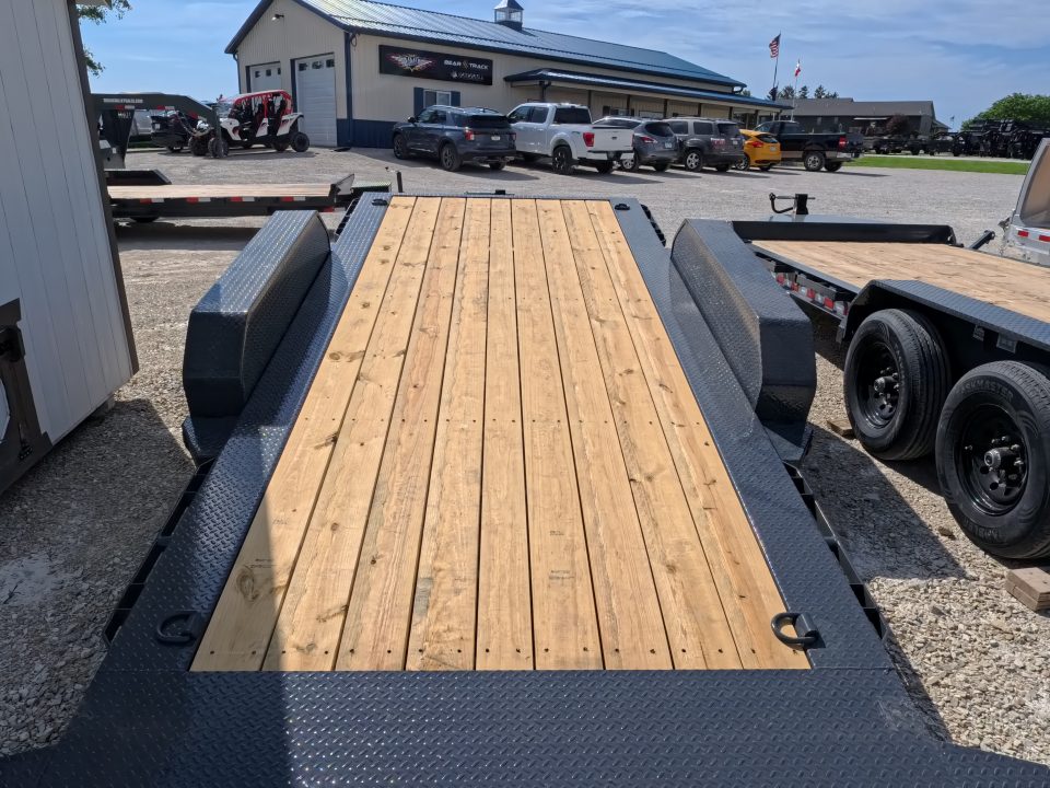 New 2027 Iron Bull 83x20 TWB Tilt Trailer with 2)7,000 lb. Torsion Axles, Upgraded to 2) Elec. Brakes, 10 Ply Tires-Gray