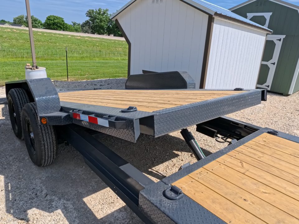 New 2027 Iron Bull 83x20 TWB Tilt Trailer with 2)7,000 lb. Torsion Axles, Upgraded to 2) Elec. Brakes, 10 Ply Tires-Gray