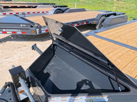 New 2027 Iron Bull 83x20 TWB Tilt Trailer with 2)7,000 lb. Torsion Axles, Upgraded to 2) Elec. Brakes, 10 Ply Tires-Gray