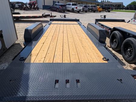 New 2027 Iron Bull 83x20 TWB Tilt Trailer with 2)7,000 lb. Torsion Axles, Upgraded to 2) Elec. Brakes, 10 Ply Tires-Gray