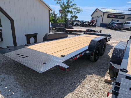 New 2027 Iron Bull 83x20 TWB Tilt Trailer with 2)7,000 lb. Torsion Axles, Upgraded to 2) Elec. Brakes, 10 Ply Tires-Gray