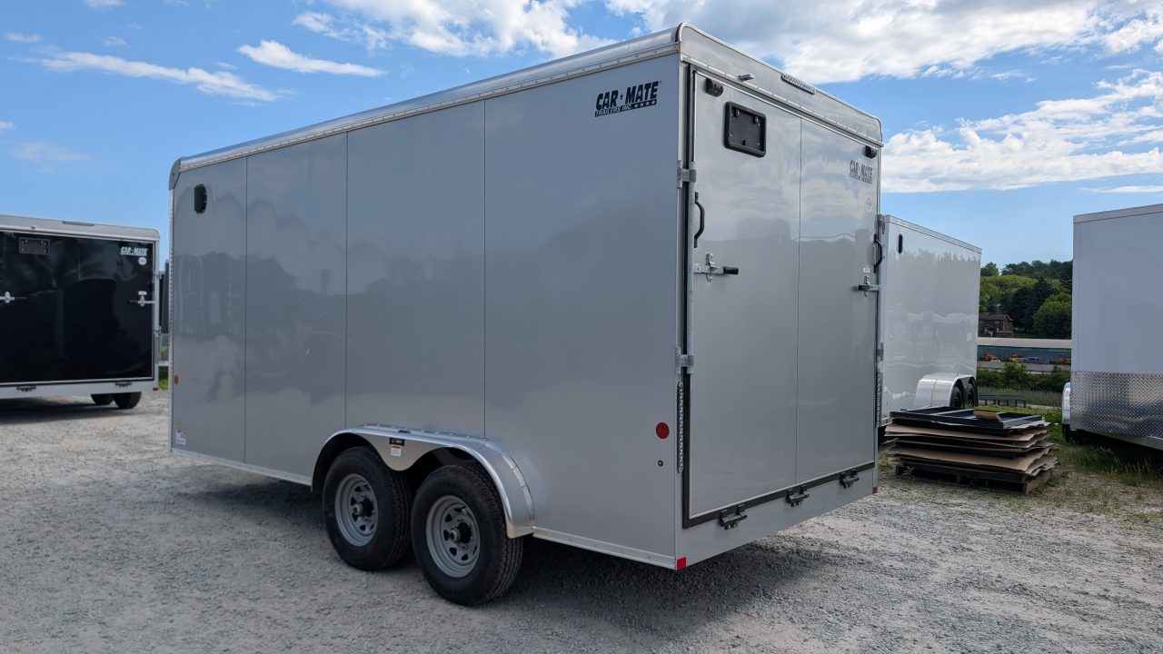 New 2026 Car Mate 7x18 HD Contractor Trailer w/ Rear Barn Doors (9990#)