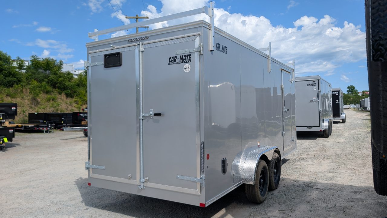 New 2026 Car Mate 7x18 HD Contractor Trailer w/ Rear Barn Doors (9990#)