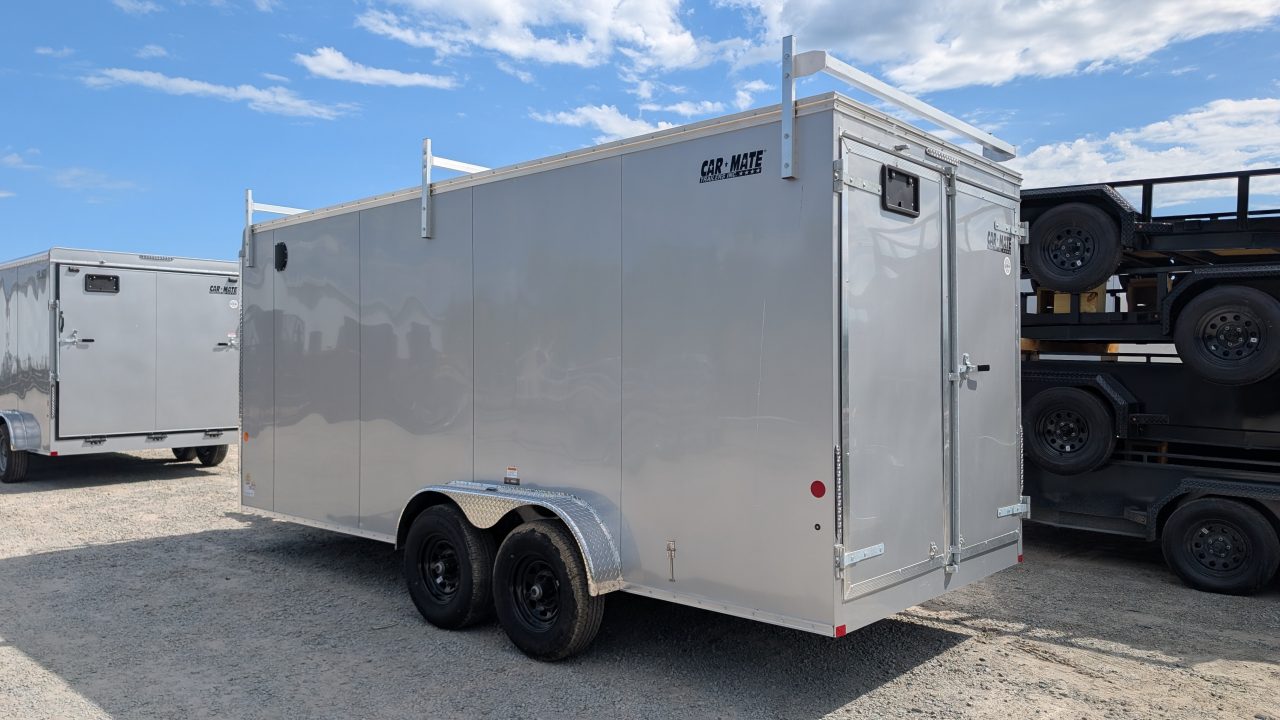 New 2026 Car Mate 7x18 HD Contractor Trailer w/ Rear Barn Doors (9990#)
