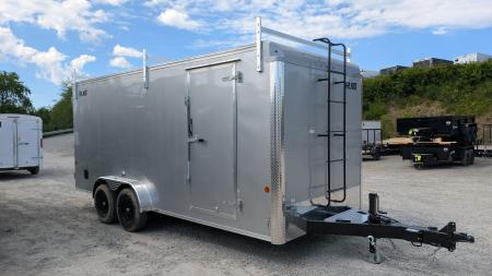 New 2026 Car Mate 7x18 HD Contractor Trailer w/ Rear Barn Doors (9990#)