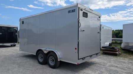 New 2026 Car Mate 7x18 HD Contractor Trailer w/ Rear Barn Doors (9990#)