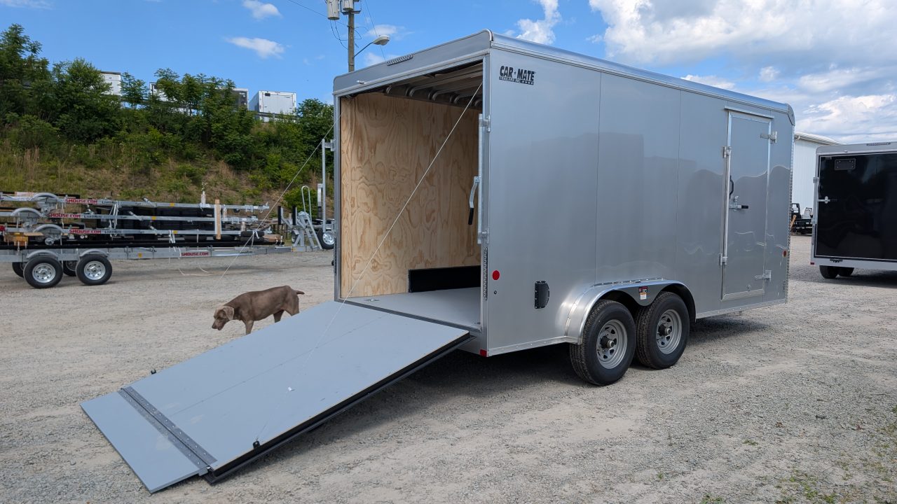 New 2026 Car Mate 7.5 x 16 HD Custom Cargo Trailer w/ Ramp Door (9990# GVW & 84" INSIDE!!)