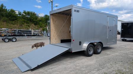 New 2026 Car Mate 7.5 x 16 HD Custom Cargo Trailer w/ Ramp Door (9990# GVW & 84" INSIDE!!)