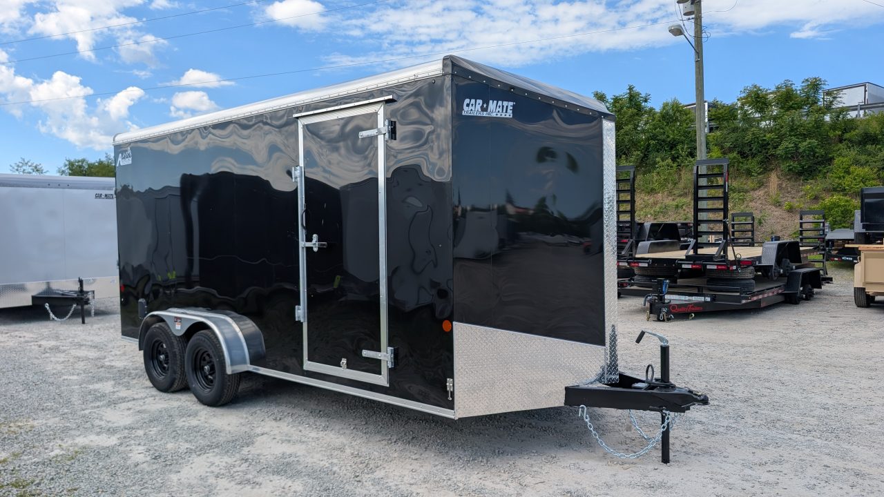 New 2026 Car Mate 7x16 HD Avalanche V-Nose Cargo w/ Ramp Door (84" INSIDE)