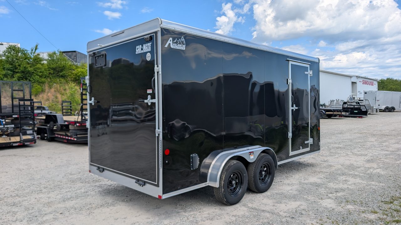 New 2026 Car Mate 7x16 HD Avalanche V-Nose Cargo w/ Ramp Door (84" INSIDE)