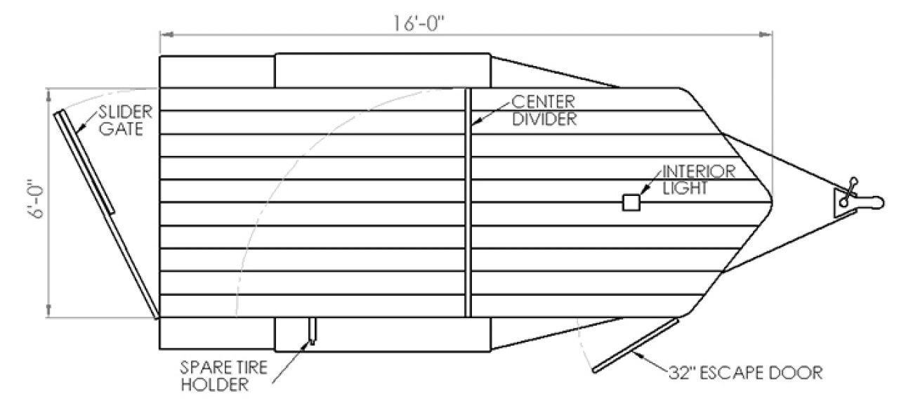 New 2027 Valley Trailers 16' LIVESTOCK TRAILER 7' Tall