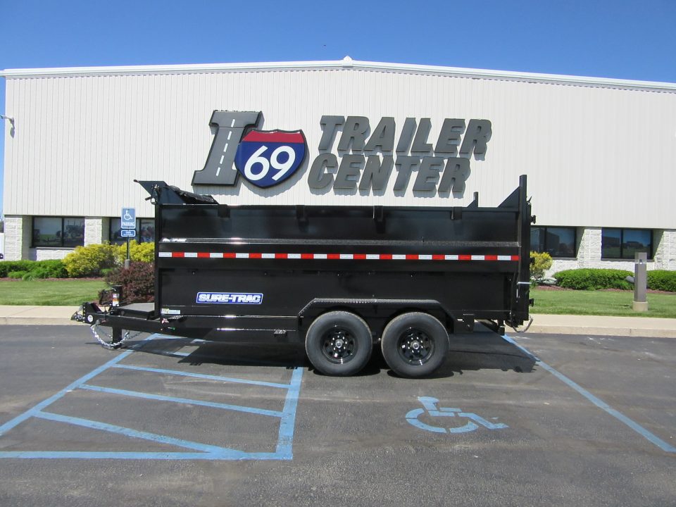 New 2026 Sure-Trac 7 x 14 ST-HTDU48214-140 Telescopic Dump Trailer 14K / 4-Foot Sides