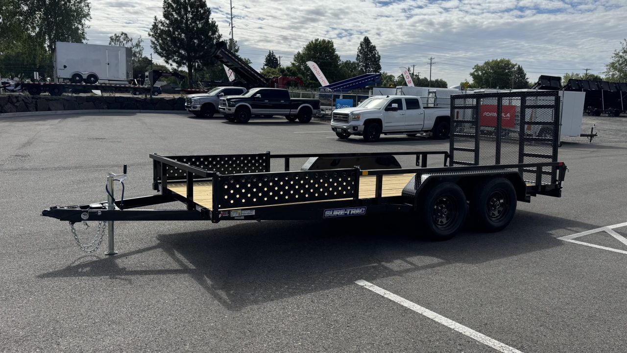 New 2026 Sure-Trac 7 x 16 Tube Top ATV 7K Utility Trailer