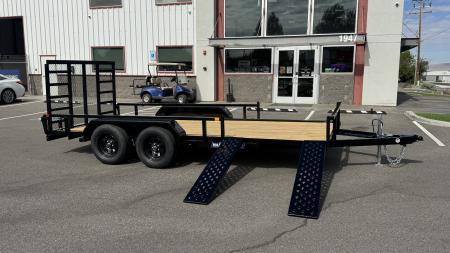New 2026 Sure-Trac 7 x 16 Tube Top ATV 7K Utility Trailer