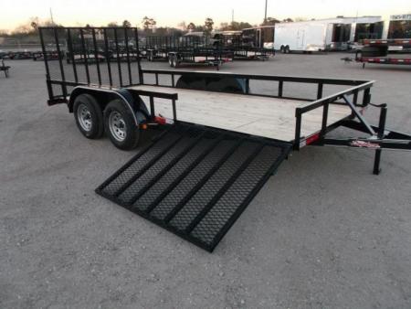 New 2026 Longhorn Trailers 83x16 Utility Trailer / ATV Trailer / Side by Side Trailer / 4ft Rear Ramp / 4ft Side Load Ramp
