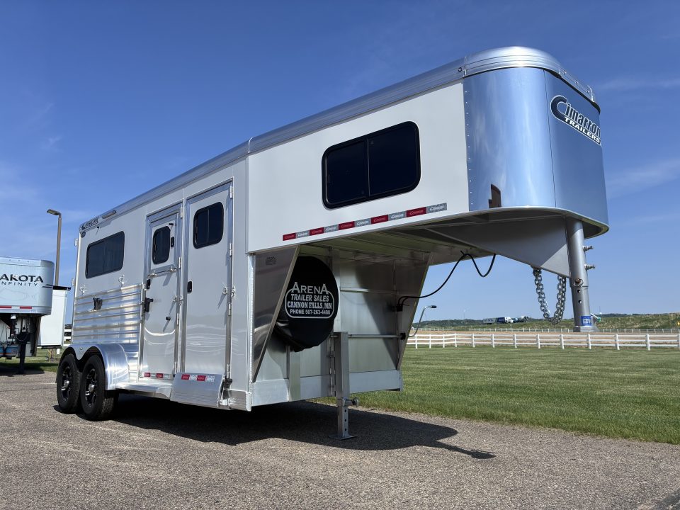 New 2027 Cimarron Trailers 2H Straight Load Gooseneck Horse Trailer